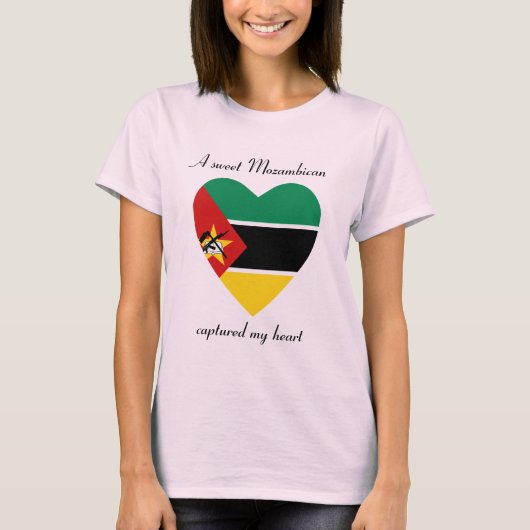 Mozambique Vlag Lieverd T-Shirt (Voorkant)