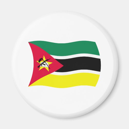 Mozambique Vlag Magneet (Voorkant)