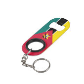 Mozambique vlag mini flessenopener (Achterkant Gekanteld)