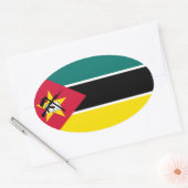 Mozambique Vlag Ovale Sticker (Envelop)