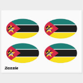 Mozambique Vlag Ovale Sticker (Vel)