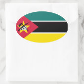 Mozambique Vlag Ovale Sticker (Tas)