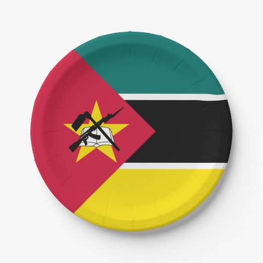 Mozambique vlag papieren bordje (Voorkant)