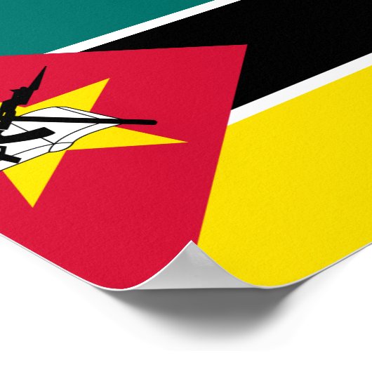 Mozambique vlag poster (Hoek)