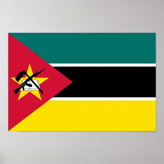 Mozambique vlag poster (Voorkant)
