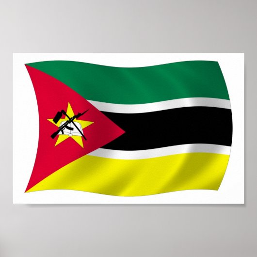 Mozambique Vlag Poster Print (Voorkant)