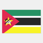 Mozambique vlag rechthoekige sticker (Voorkant)