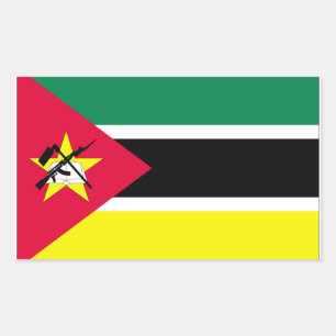 Mozambique vlag rechthoekige sticker