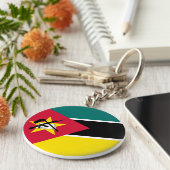 Mozambique vlag sleutelhanger (Zijkant)