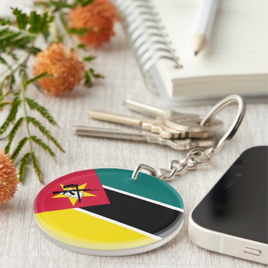Mozambique vlag sleutelhanger (Voorkant Rechts)