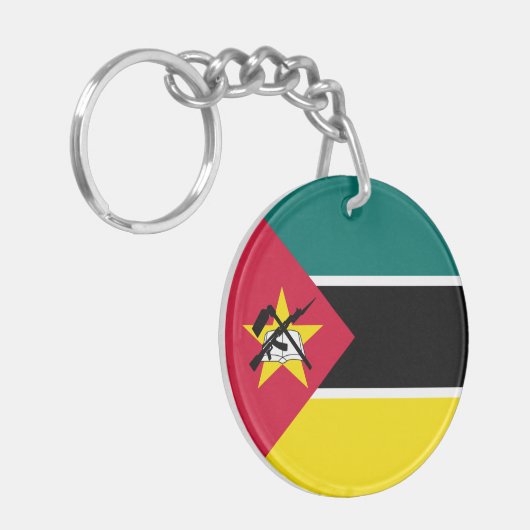 Mozambique vlag sleutelhanger (Voorkant Links)
