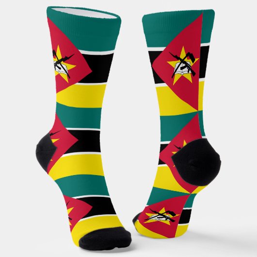 Mozambique vlag sokken (Gebogen)
