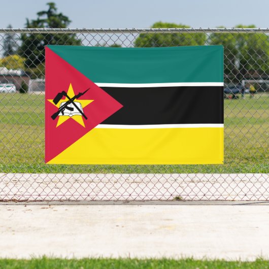 Mozambique vlag spandoek (Insitu)