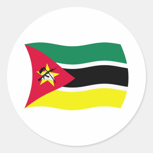 Mozambique Vlag Sticker (Voorkant)