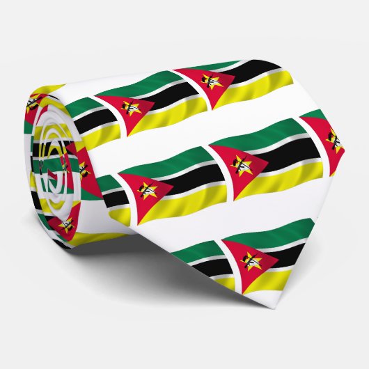 Mozambique Vlag Stropdas (Opgerold)