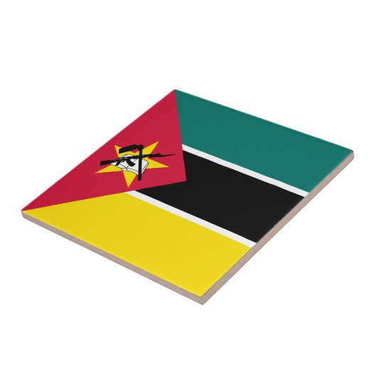 Mozambique vlag tegeltje (Zijkant)