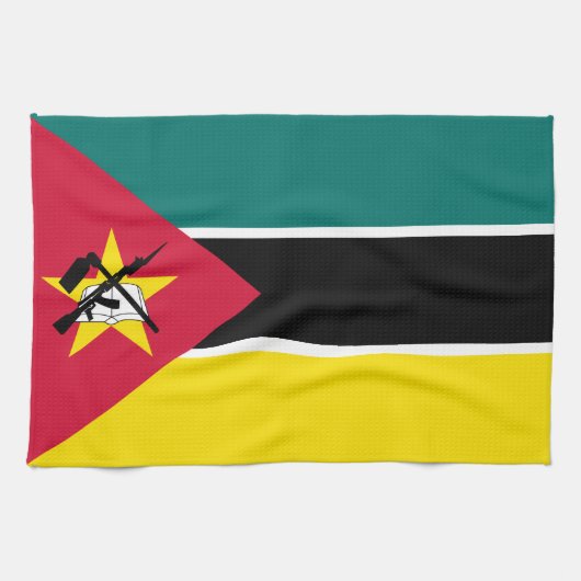 Mozambique vlag theedoek (Horizontaal)