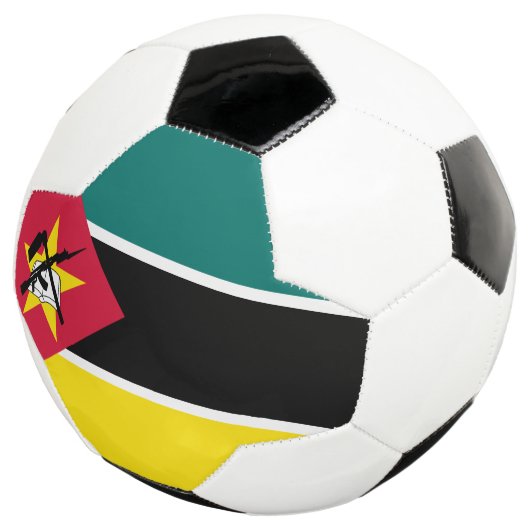 Mozambique vlag voetbal (Drie kwart)