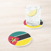 Mozambique vlag zandsteen onderzetter (Zijkant)