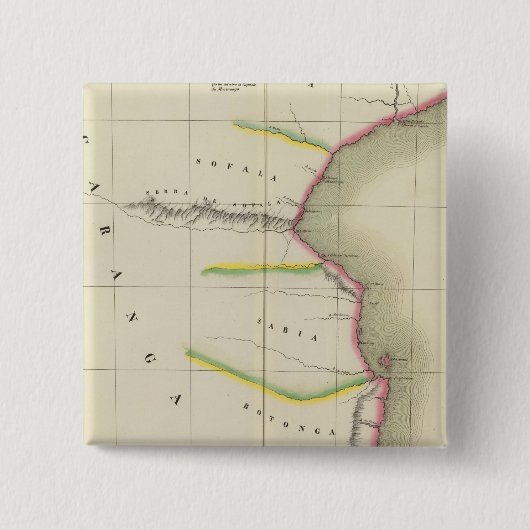 Mozambique, Zimbabwe 49 Vierkante Button 5,1 Cm (Voorkant)