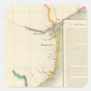 Mozambique, Zuid-Afrika 52 Vierkante Sticker