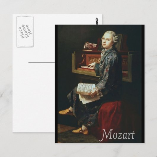 Mozart Briefkaart (Voorkant / Achterkant)