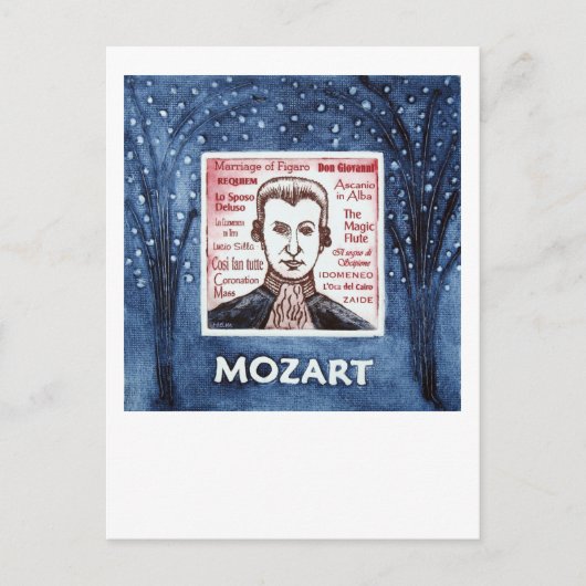 Mozart briefkaart (Voorkant)