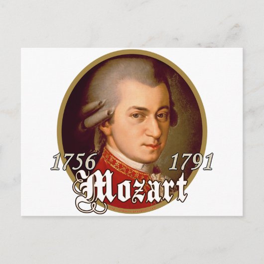 Mozart Briefkaart (Voorkant)