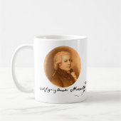 Mozart Composer Portrait Elegant Classical Music Koffiemok (Links)