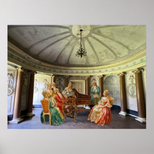 Mozart die klavecimbel speelt poster