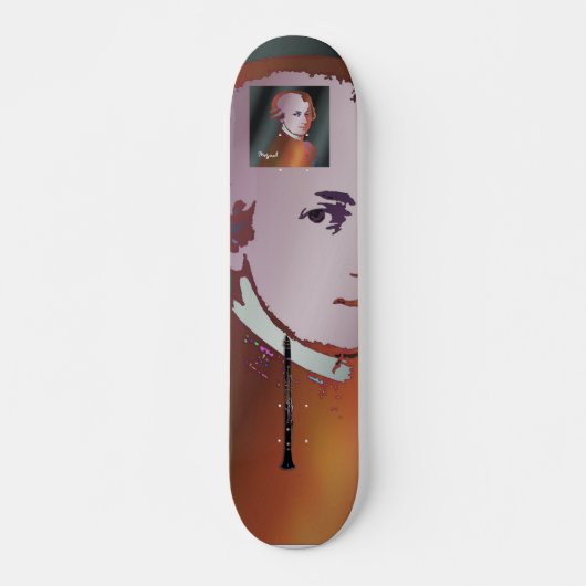 Mozart en Clarinet Skateboard (Voorkant)