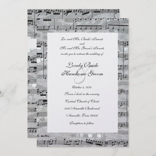 Mozart en Parelmuziek Kaart (Voorkant / Achterkant)