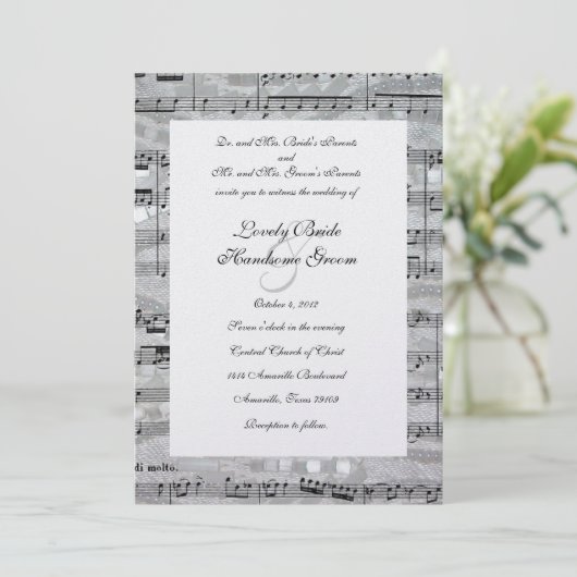 Mozart en Parelmuziek Kaart (Staand voorkant)