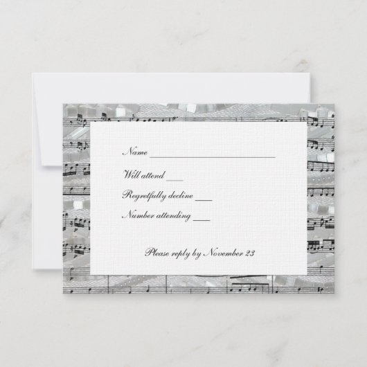 Mozart en Pearls rsvp met enveloppen (Voorkant)