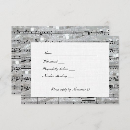 Mozart en Pearls rsvp met enveloppen (Voorkant / Achterkant)