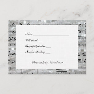 Mozart en Pearls rsvp met enveloppen Kaartje