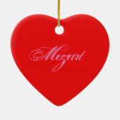 Mozart Herz Keramisch Ornament (Achterkant)