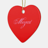 Mozart Herz Keramisch Ornament (Links)