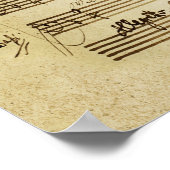 Mozart huwelijk tussen figaro Manuscript Print (Hoek)