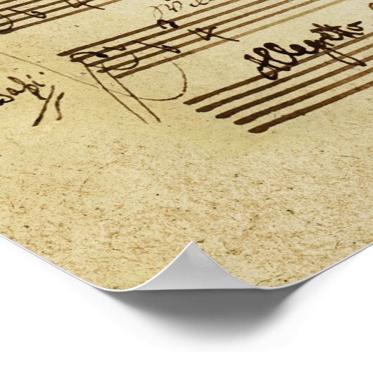 Mozart huwelijk tussen figaro Manuscript Print (Hoek)