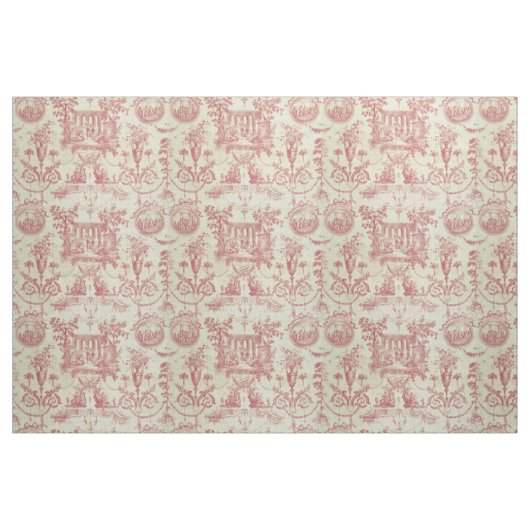 Mozart Huwelijk van Figaro Vintage 1700s Pattern Stof (Fat Quarter)