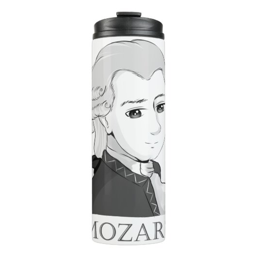 Mozart im Chibi Style Thermosbeker (Voorkant)