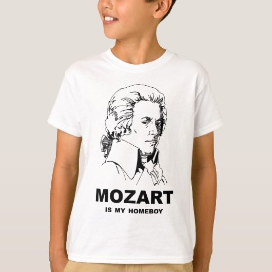 Mozart is mijn homeboy t-shirt (Voorkant)