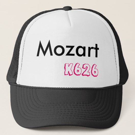 Mozart, k626 trucker pet (Voorkant)