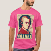Mozart Klassieke muziekcomponist Retro T-shirt (Voorkant)
