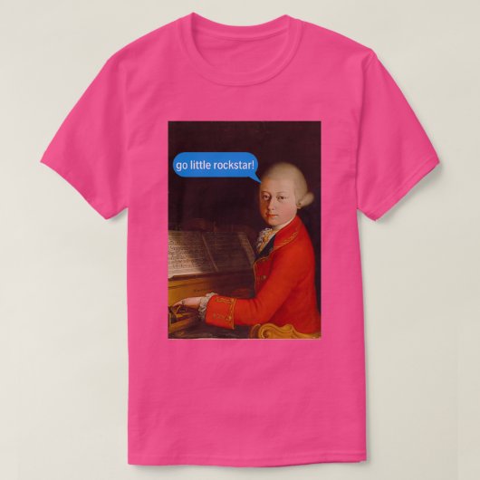 Mozart, kleine rockster t-shirt (Design voorkant)