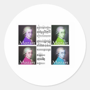 Mozart Liefhebbers Geschenken Ronde Sticker