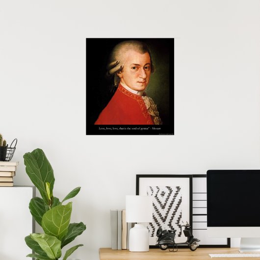Mozart "Love Love Love Poster" Poster (Thuiskantoor)