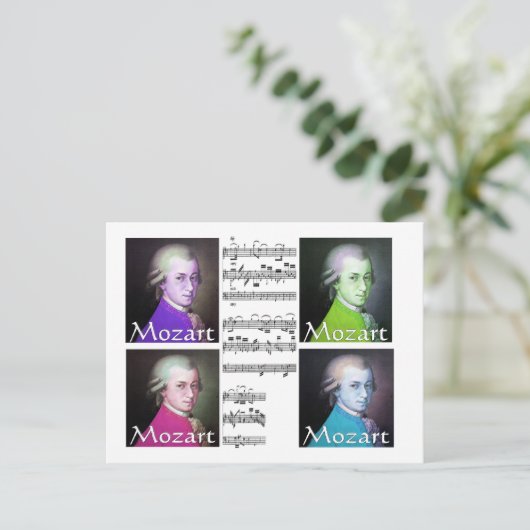 Mozart Lovers Gifts Briefkaart (Staand voorkant)