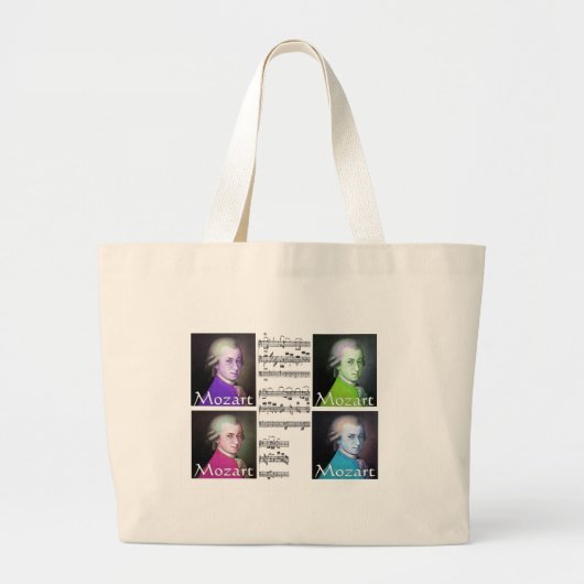 Mozart Lovers Gifts Grote Tote Bag (Voorkant)